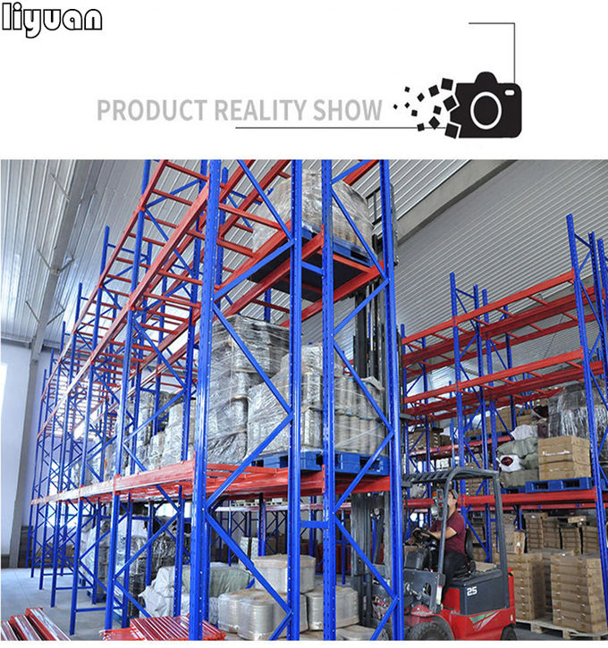 โรงงานอุตสาหกรรมทางเดินแคบมากชั้นวางสินค้า VNA Pallet Racking System