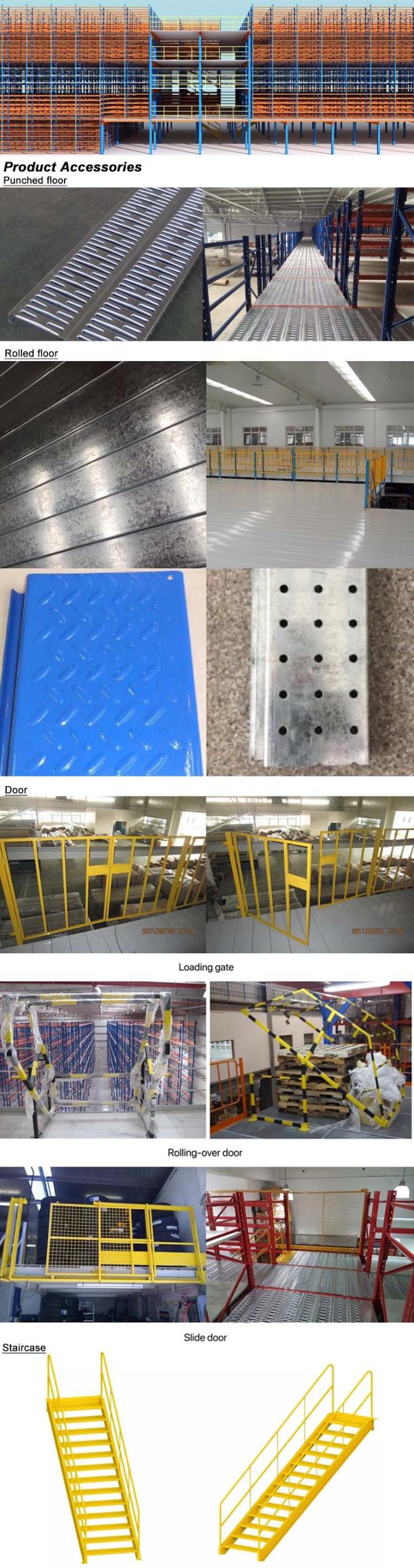 ระบบเรคพื้นเมซซานีนเหล็กหลายระดับ สําหรับการเก็บของในโกดัง 1