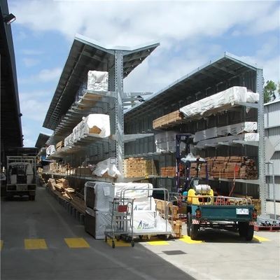 Q235B โลหะอุตสาหกรรมคันติเลเวอร์ Racks สองด้านตามต้องการ