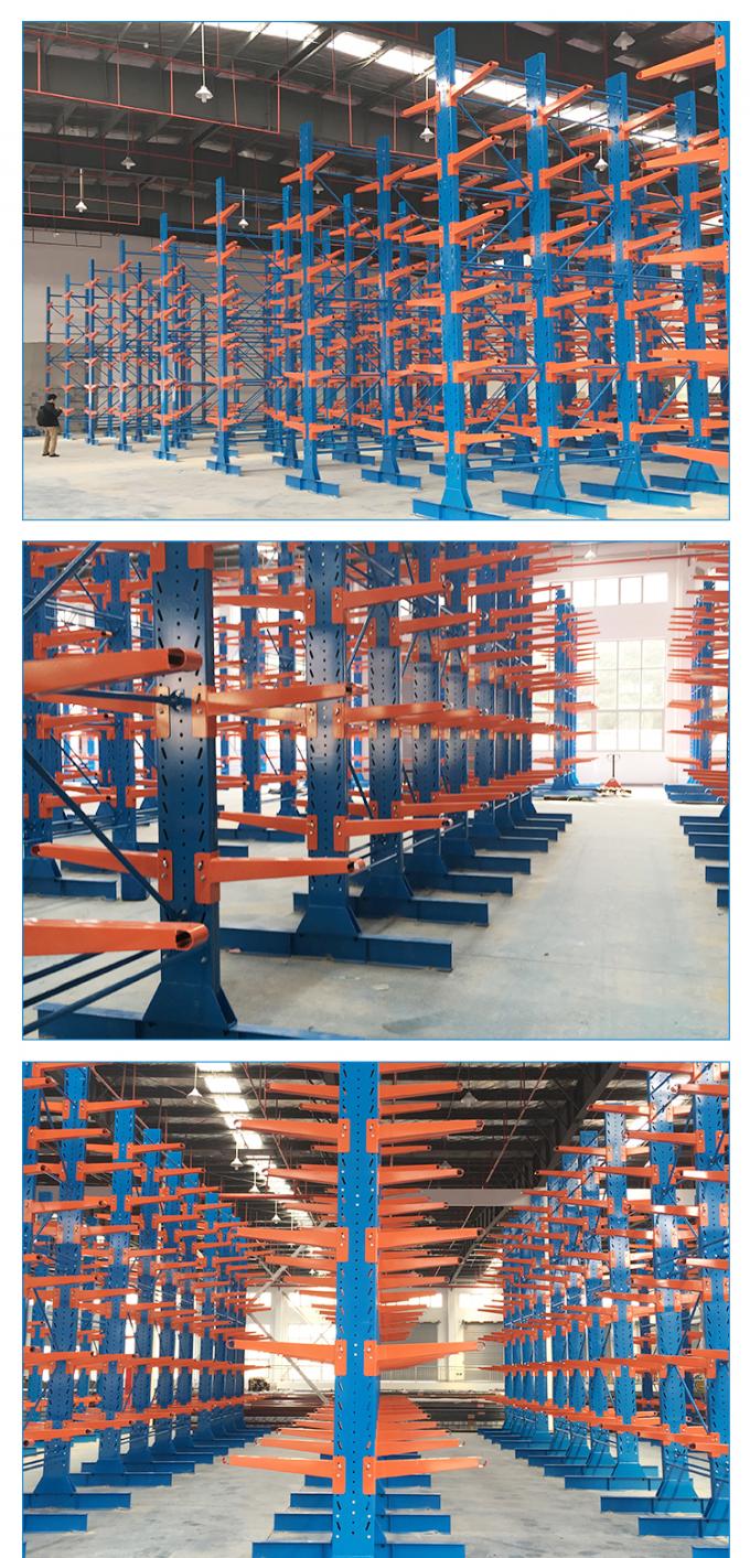 Q235B โลหะภารกิจหนัก Cantilever Racking โลหะท่อโรงเก็บ 1